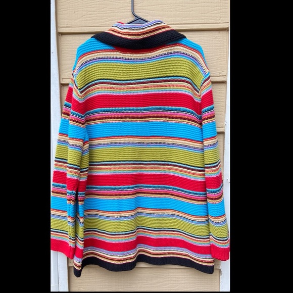 NWT Liz Claiborne Stripe with buttons on front cardigan Sweater - Picture 3 of 9